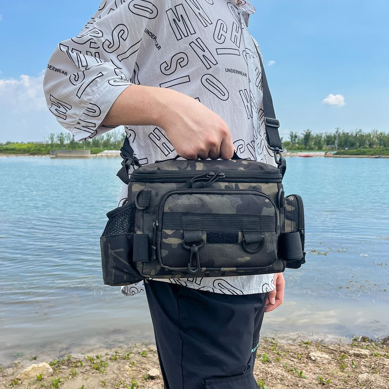 Fishing Backpack - กระเป๋าคาดเอวอเนกประสงค์สำหรับกิจกรรมกลางแจ้ง กระเป๋าคาดเอว/คาดอก/สะพายข้าง กระเป๋าใส่อุปกรณ์ตกปลา กระเป๋าเก็บอุปกรณ์ตกปลา