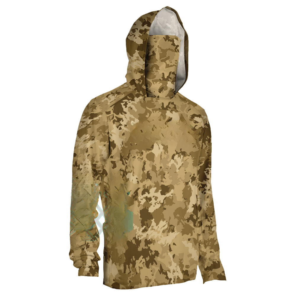 Fishing Shirt Uv Protection - เสื้อตกปลาสำหรับฤดูร้อน เสื้อผ้าตกปลาประสิทธิภาพสูงสำหรับผู้ชาย แขนยาว ป้องกันรังสียูวี พร้อมหน้ากาก เสื้อตกปลาแบบมีฮู้ด