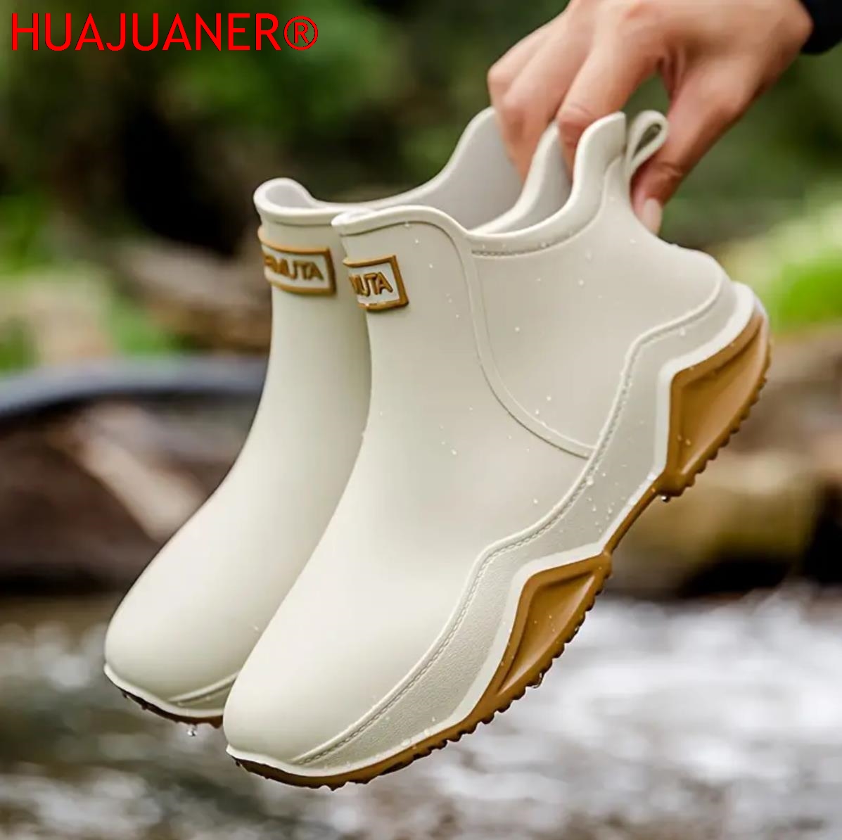 Fishing Boots - รองเท้าบูทกันฝนสำหรับผู้ชาย ใช้ได้ทุกฤดู กันน้ำ กันลื่น เหมาะสำหรับตกปลา กิจกรรมกลางแจ้ง