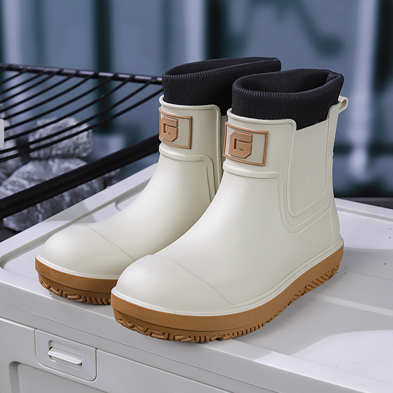 ผู้ชายใหม่รองเท้าฝนกลางแจ้งสั้ - Fishing Boots บทวิจารณ์และราคา