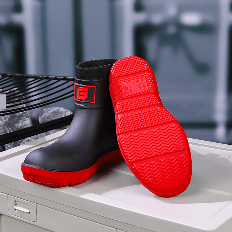 ผู้ชายใหม่รองเท้าฝนกลางแจ้งสั้ - Fishing Boots บทวิจารณ์และราคา