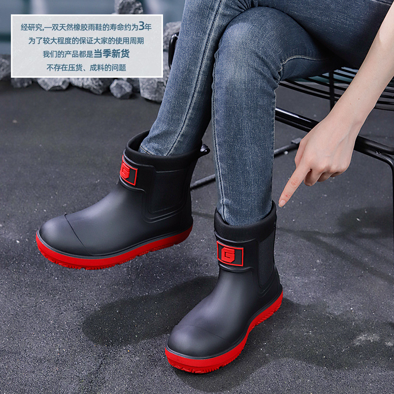 ผู้ชายใหม่รองเท้าฝนกลางแจ้งสั้ - Fishing Boots บทวิจารณ์และราคา