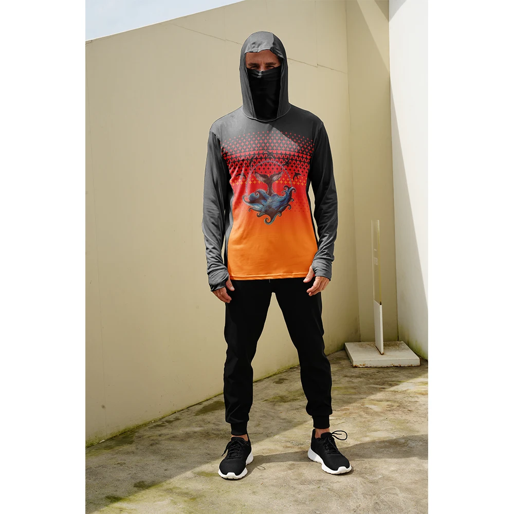 เสื้อตกปลาผู้ชาย เสื้อฮู้ดกันแ - Fishing Hoodie บทวิจารณ์และราคา