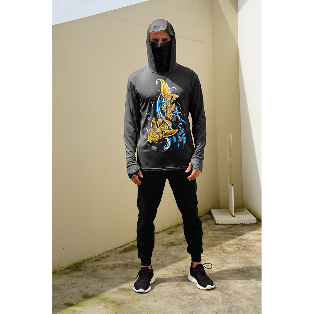 เสื้อตกปลาผู้ชาย เสื้อฮู้ดกันแ - Fishing Hoodie บทวิจารณ์และราคา