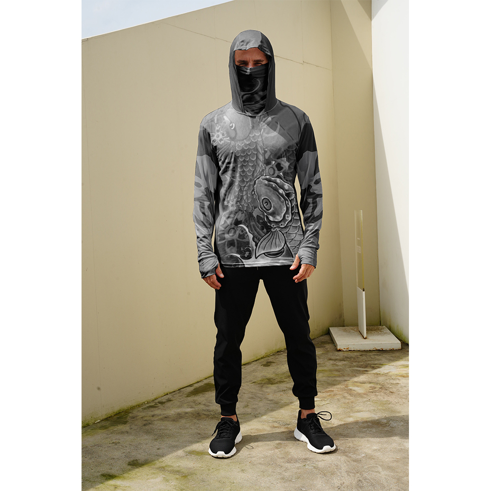 เสื้อตกปลาผู้ชาย เสื้อฮู้ดกันแ - Fishing Hoodie บทวิจารณ์และราคา